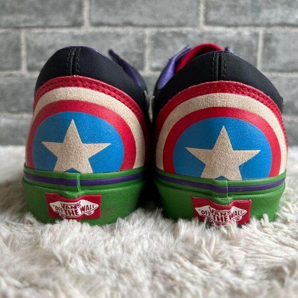 Vans x Marvel Avengers Old Skool Skate Shoes Size 10 - Picture 3 of 10